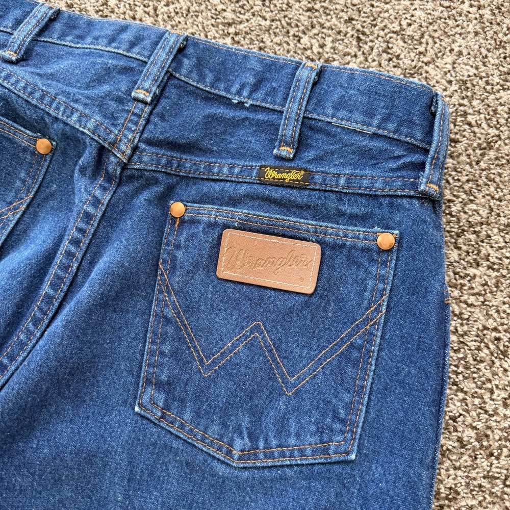 VTG 80's Wrangler Jeans Men's 30x32 Blue Denim Western Cowboy Cut 13MWZ EUC